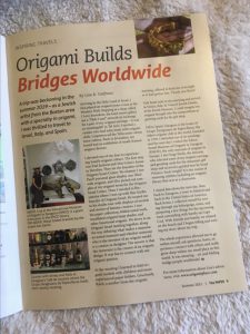 Published article of origami in Israel and beyond