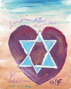 Love Your Fellow with a Big and Small Star of David | $75