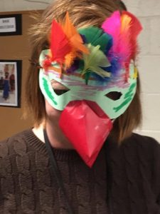 Mixed Media Mask - Origami, Cutting and Collage