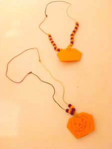 Origami Pumpkin Necklaces