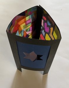 Stained Glass Torah Ark - By Mary